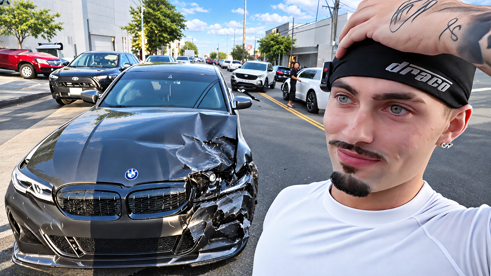 Crashed BMW